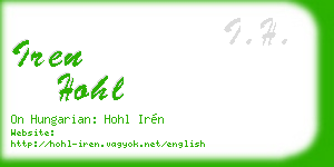 iren hohl business card